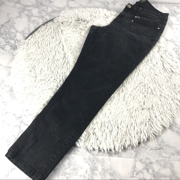 Lane Bryant Black Straight Leg Zipper Pocket Jeans - Picture 5 of 8